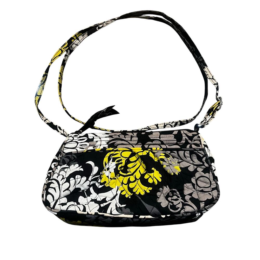 Vera Bradley Frannie Crossbody Green Black‎ Baroque Pattern Retired Adjustable